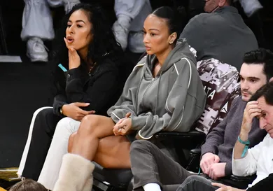 Celebrities At The Los Angeles Lakers Game