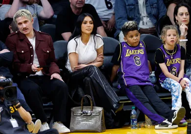 Celebrities At The Los Angeles Lakers Game