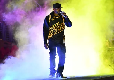 Celebrities At The Los Angeles Lakers Game