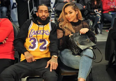 Celebrities At The Los Angeles Lakers Game