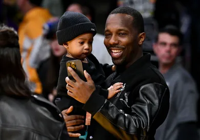 Celebrities At The Los Angeles Lakers Game