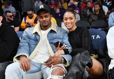 Celebrities At The Los Angeles Lakers Game