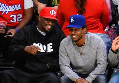 Celebrities At The Los Angeles Lakers Game