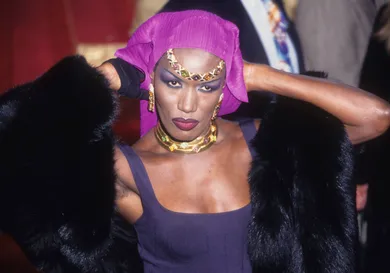 Grace Jones Poses For A Portrait