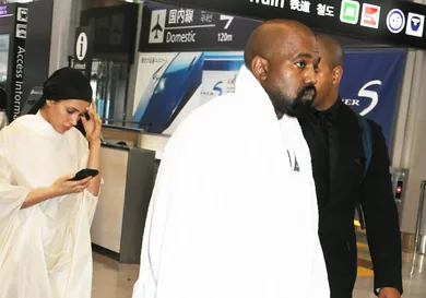 Kanye West and Bianca Censori Arrive In Tokyo