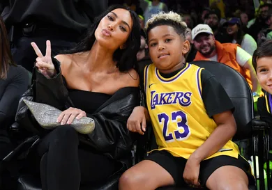 Celebrities At The Los Angeles Lakers Game