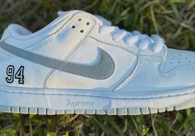 nike sb supreme silver