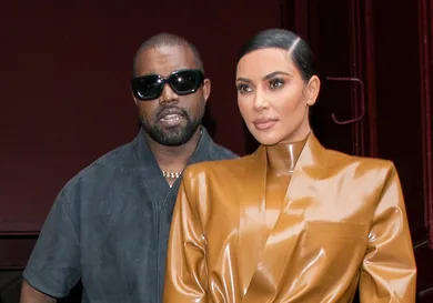 Kanye West & Kim Kardashian Leave K.West's Sunday Service At Theatre Des Bouffes Du Nord - Paris Fashion Week Womenswear Fall/Winter 2020/2021