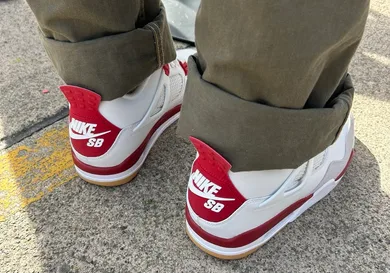 Nike-SB-Air-Jordan-4-Varsity-Red-On-Feet-2