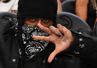 Celebrities Attend Portland Trail Blazers v Atlanta Hawks