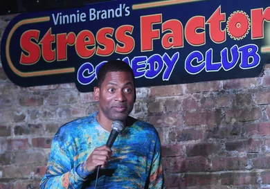 Tony Rock Performs At The Stress Factory Comedy Club