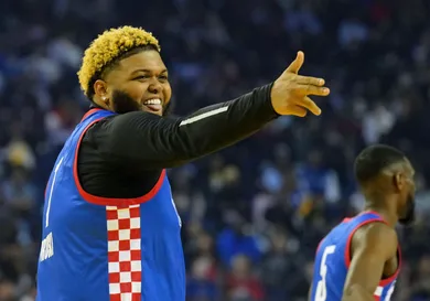 NBA: All Star-Celebrity Game-Team Bonds at Team Rice