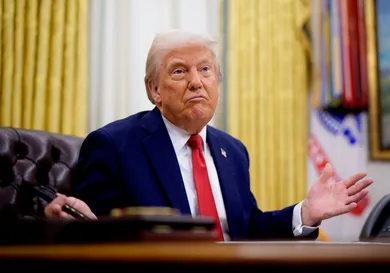 President Trump Signs Executive Orders In The Oval Office