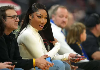 Megan Thee Stallion Courtside Look Mavericks Warriors Hip Hop News