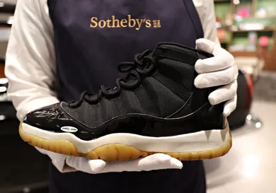 Michael Jordan Signed 'Player Sample' Deadstock Air Jordan 11 'Space Jam' Sneakers Offered In Sotheby's Online Auction