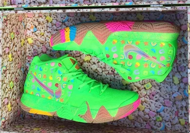 Image Via <a href='https://sneakernews.com/2018/08/26/nike-kyrie-4-green-lucky-charms-photos/' rel="nofollow noopener" target='_blank'>SneakerNews</a>