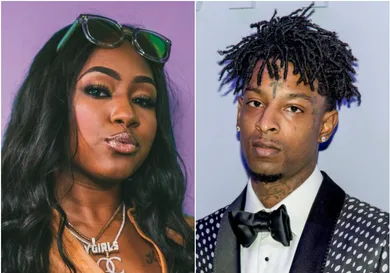 Yung Miami Via HNHH, 21 Savage via Roy Rochlin/Getty Images