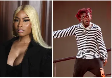 Nicki Minaj by Jamie McCarthy/Getty Images for Marc Jacobs, Lil Uzi Vert by Christopher Polk/Getty Images for Coachella