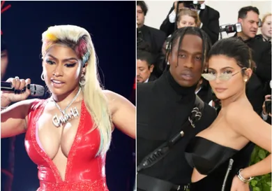 Nicki Via Frederick M. Brown/Getty Images for BET, Travis and Kylie via Neilson Barnard/Getty Images