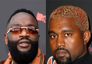 Jamie McCarthy/Getty Images (Ross), Dominik Bindl/Getty Images (Kanye)