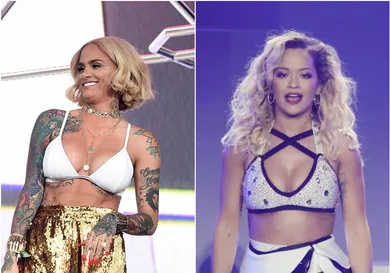 Kehlani via Kevin Winter/Getty Images for Coachella, Rita Ora via Andreas Rentz/Getty Images