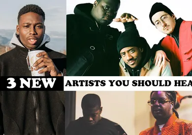 3 New Artists: Maky Lavender (far left), Planet Giza (top), Ninety6 (bottom)