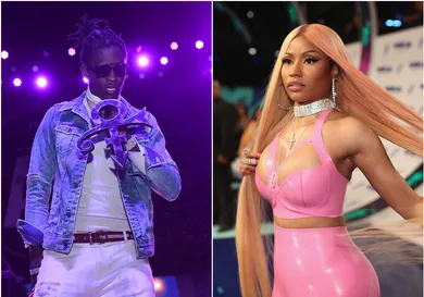 Thug via Paras Griffin/Getty Images for PANDORA Media, Nicki via Christopher Polk/Getty Images