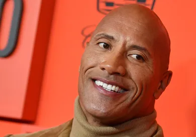 US actor Dwayne Johnson arrives on the red carpet for the Time 100 Gala at the Lincoln Center in New York on April 23, 2019.