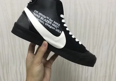 Image Via <a href='https://www.kicksonfire.com/off-white-x-nike-blazer-studio-mid-2018-colorways/' rel="nofollow noopener" target='_blank'>Hugokick</a>