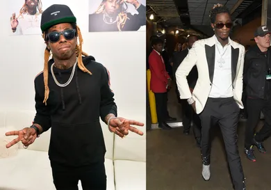 Lil Wayne: Matt Winkelmeyer/Getty Images; Young Thug: Frazer Harrison/Getty Images