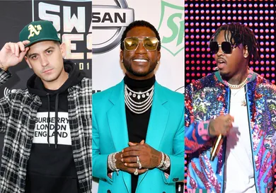 Kimberly White/Getty Images (G-Eazy), Paras Griffin/Getty Images (Gucci), Kevin Winter/Getty Images (Jeremih)