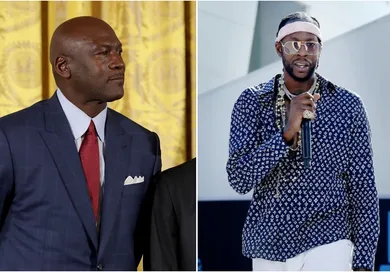 Michael Jordan via Chip Somodevilla/Getty Images, 2 Chainz via Bennett Raglin/Getty Images for BET