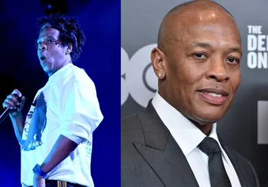Jay-Z: Craig Barritt/Getty Images, Dr. Dre: Michael Loccisano/Getty Images