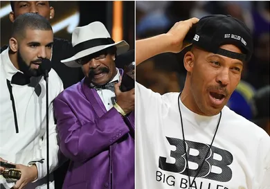 Drake and Dennis Graham via Ethan Miller/Getty Images, LaVar Ball via Jayne Kamin-Oncea/Getty Images