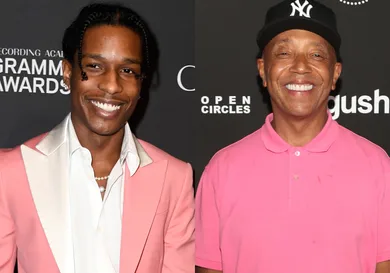 Frazer Harrison/Getty Images (A$AP Rocky) / Jerritt Clark/Getty Images (Russell Simmons)