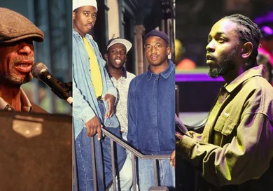 Gil Scott-Heron: Anna Webber/Getty Images, A Tribe Called Quest: Al Pereira/Michael Ochs Archives/Getty Images, Kendrick Lamar: Ser Baffo/Getty Images