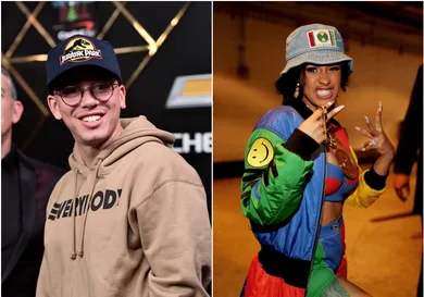 Logic via Alberto E. Rodriguez/Getty Images for iHeartMedia, Cardi B via Christopher Polk/Getty Images for NARAS