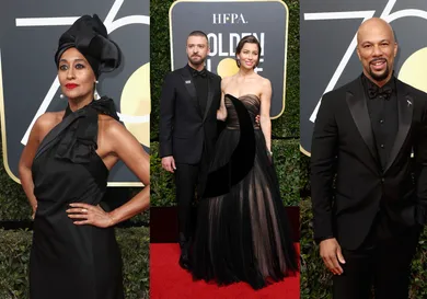 Tracee Ellis Ross via Frederick M. Brown/Getty Images, Justin Timberlake and Jessica Biel via Frazer Harrison/Getty Images, Common via Frederick M. Brown/Getty Images