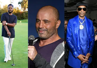 ScHoolboy Q: Erik Voake/Getty Images, Joe Rogan: Michael S. Schwartz/Getty Images, Snoop Dogg: Mike Coppola/Getty Images