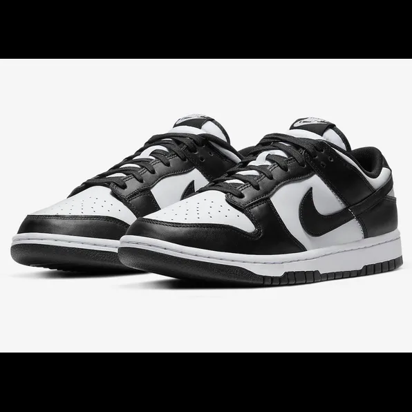nike dunk low white black restock