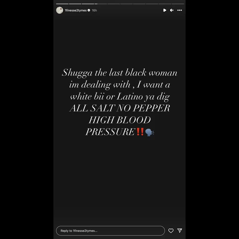 FNG Shugga Is Finesse2tymes' "Last Black Woman," He Wants A "White Bii