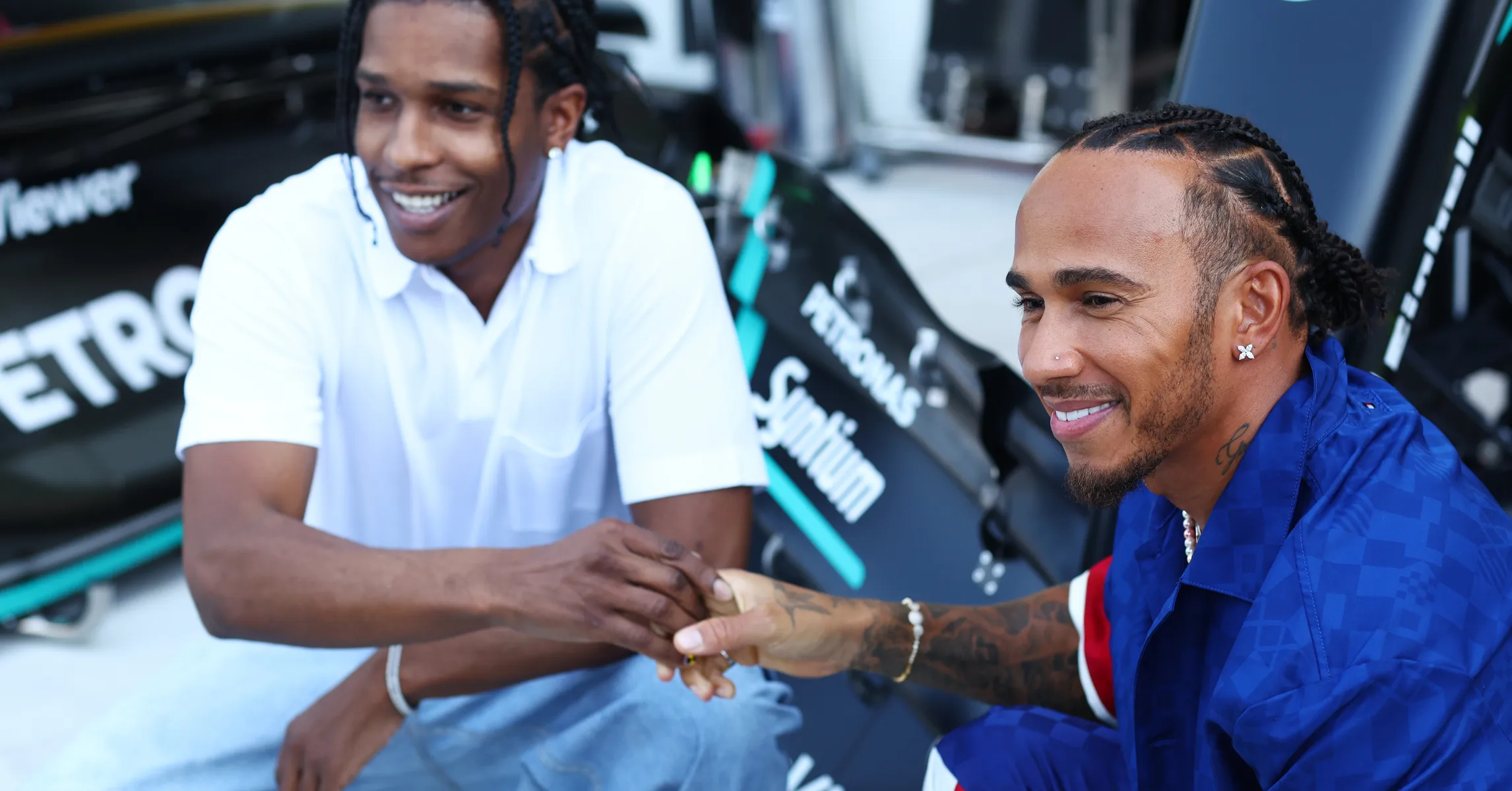 A$AP Rocky & Lewis Hamilton Hang Out In Miami