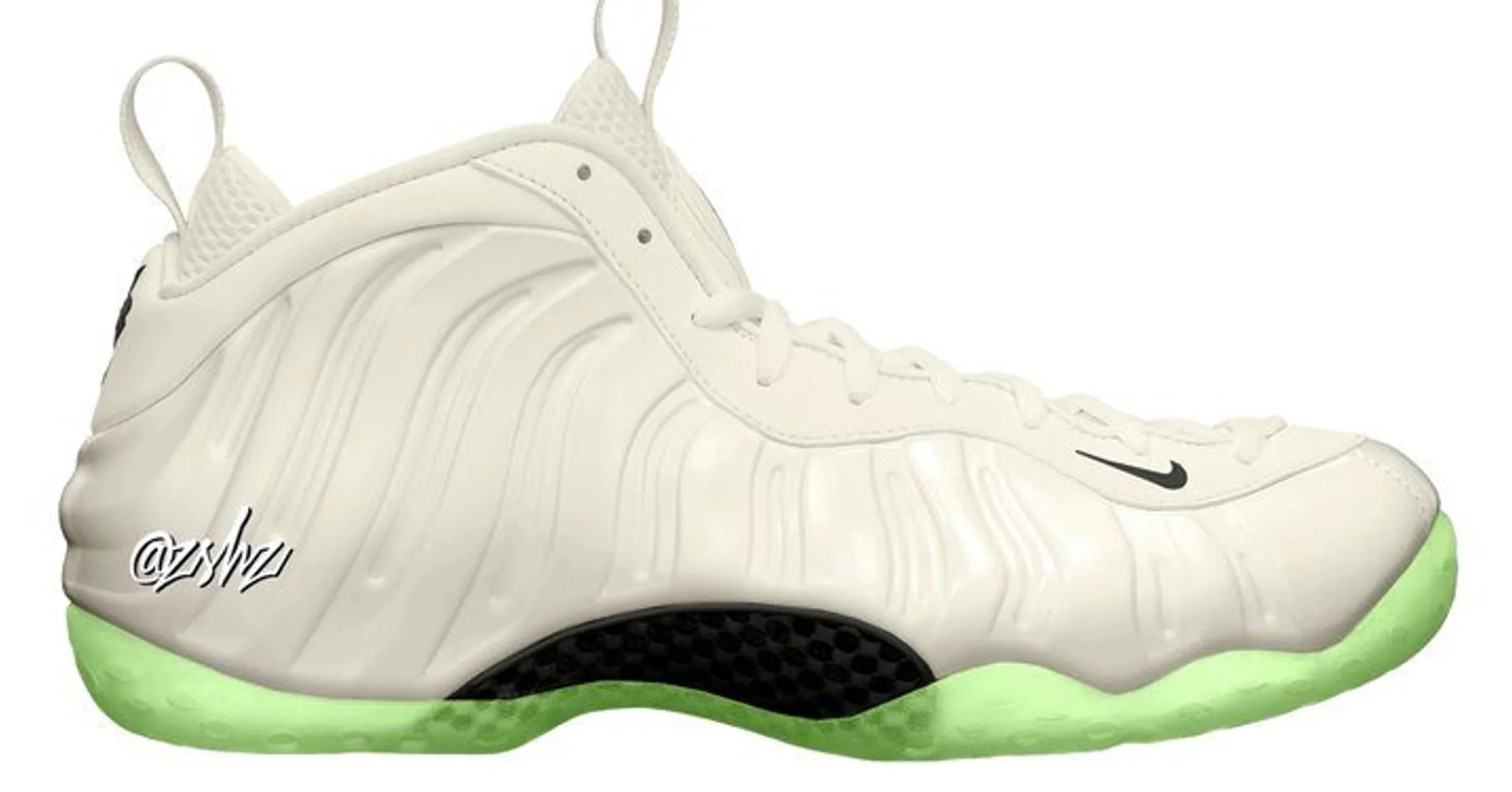 lime green foam posites