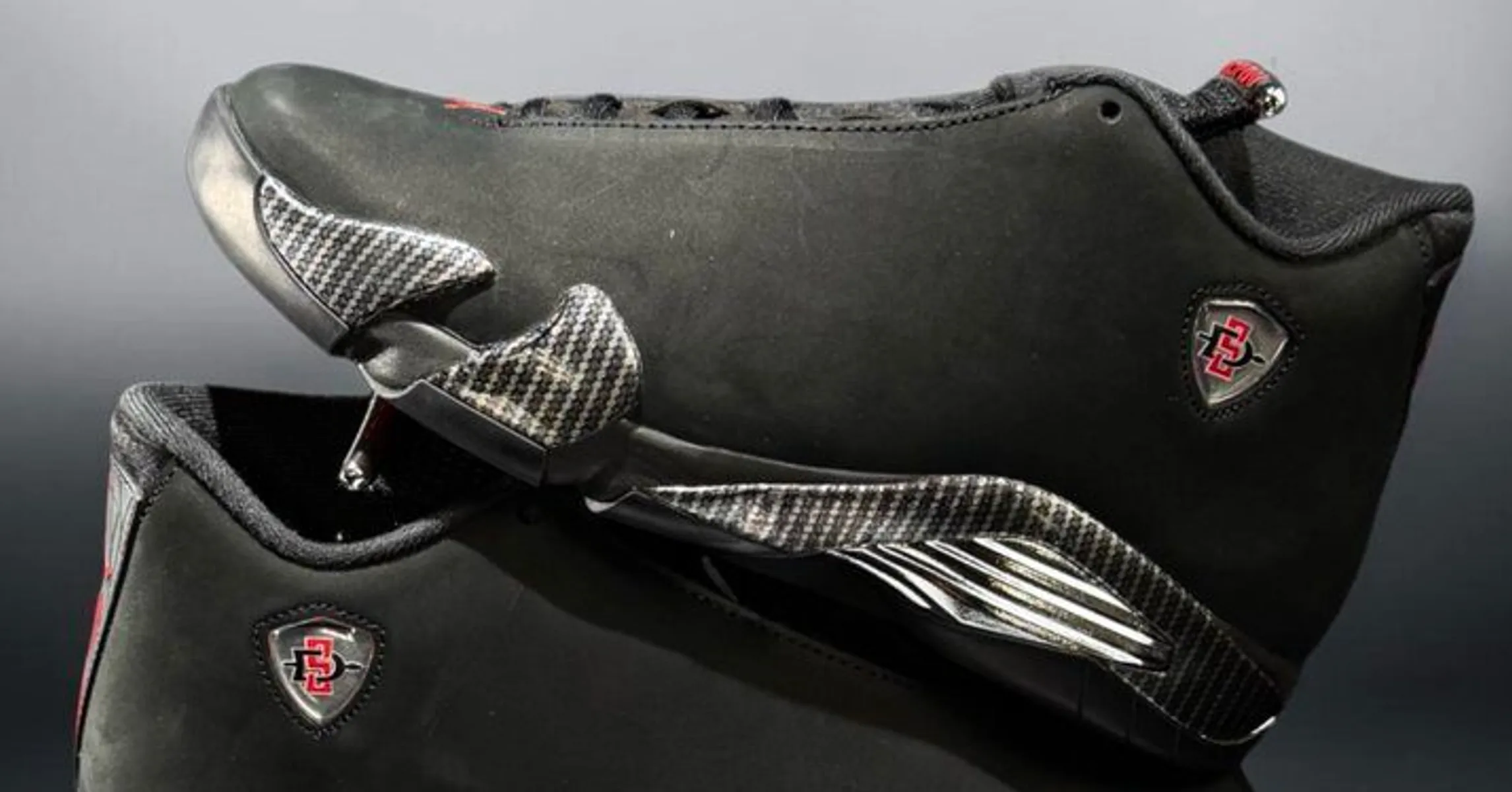 Detailed Look Surfaces Of Air Jordan 14 “SDSU” PE For San Diego State