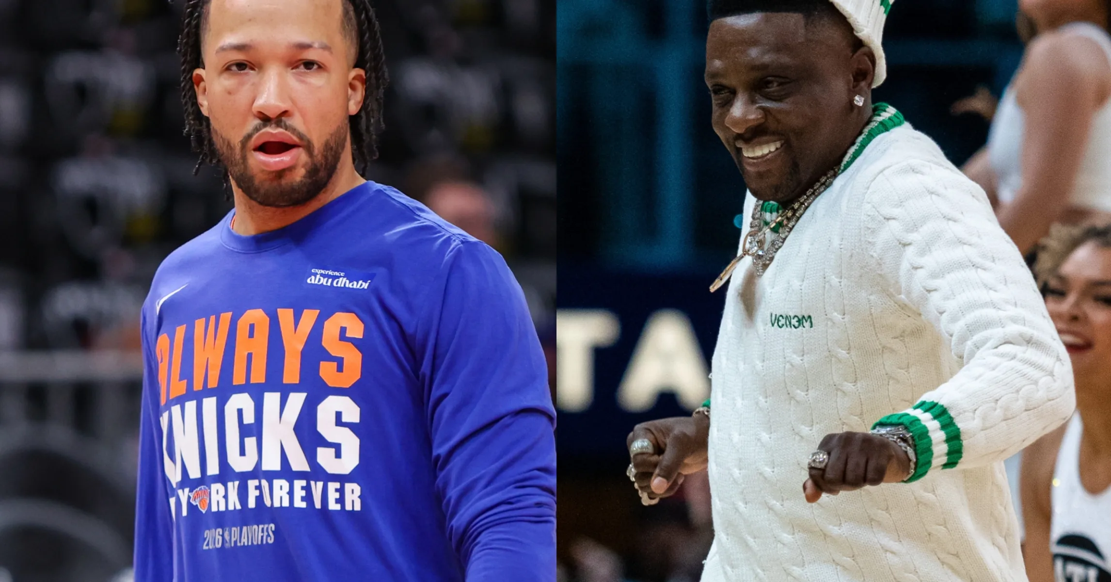 Jalen Brunson & Boosie Badazz Go Viral After Courtside Collision