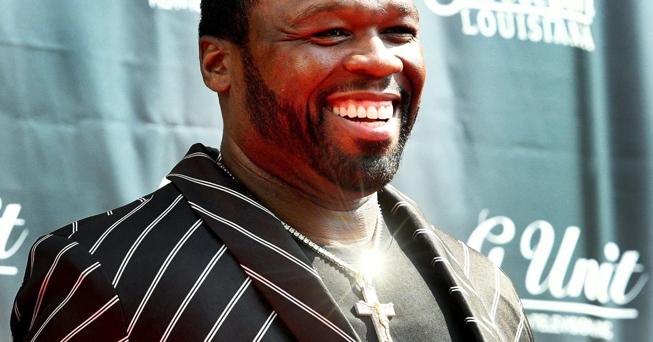 50 Cent at a G-Unit Studios press conference in Shreveport.