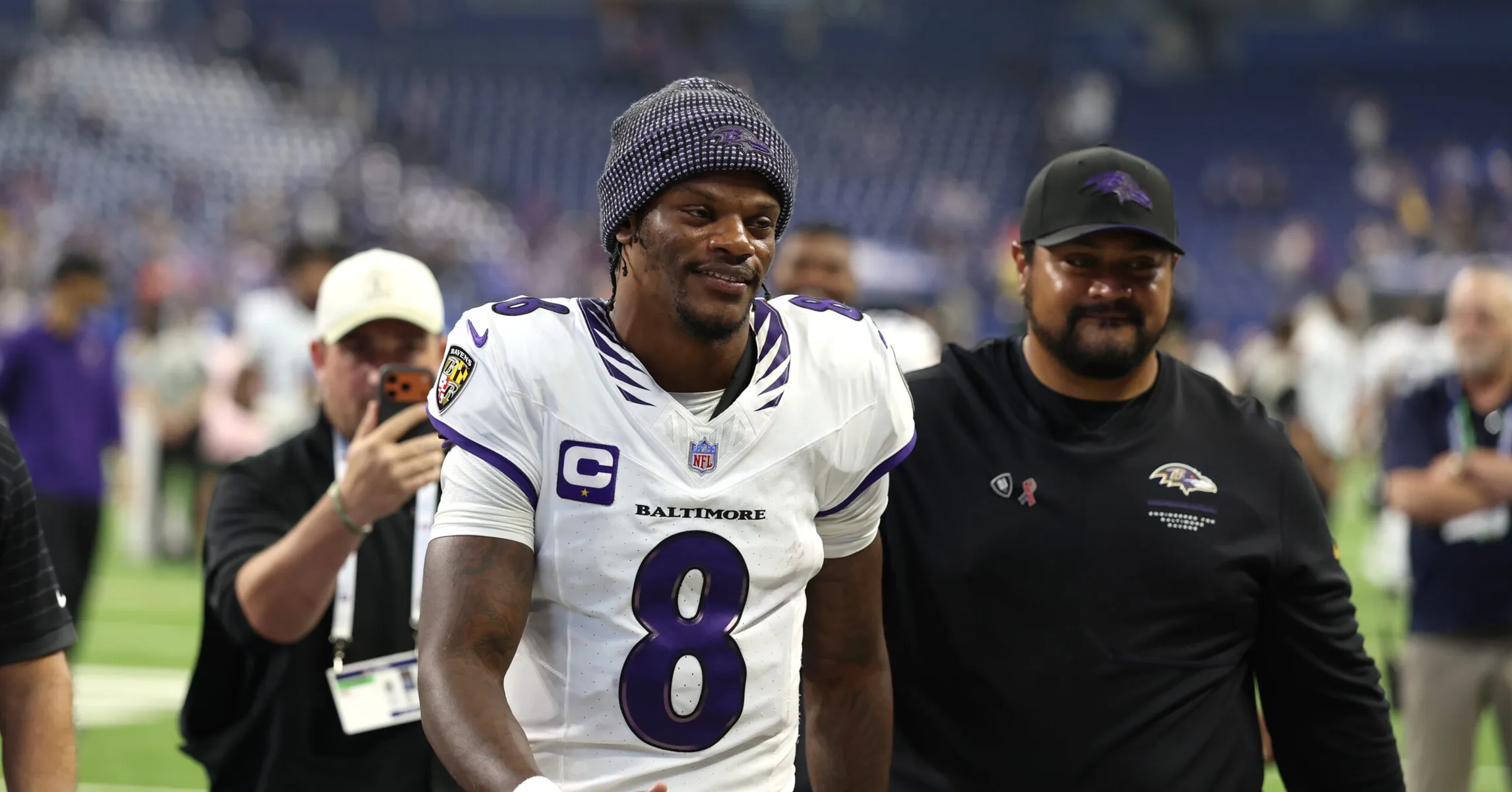 Lamar Jackson Rocks Rare All-Supreme Outfit For Week 1