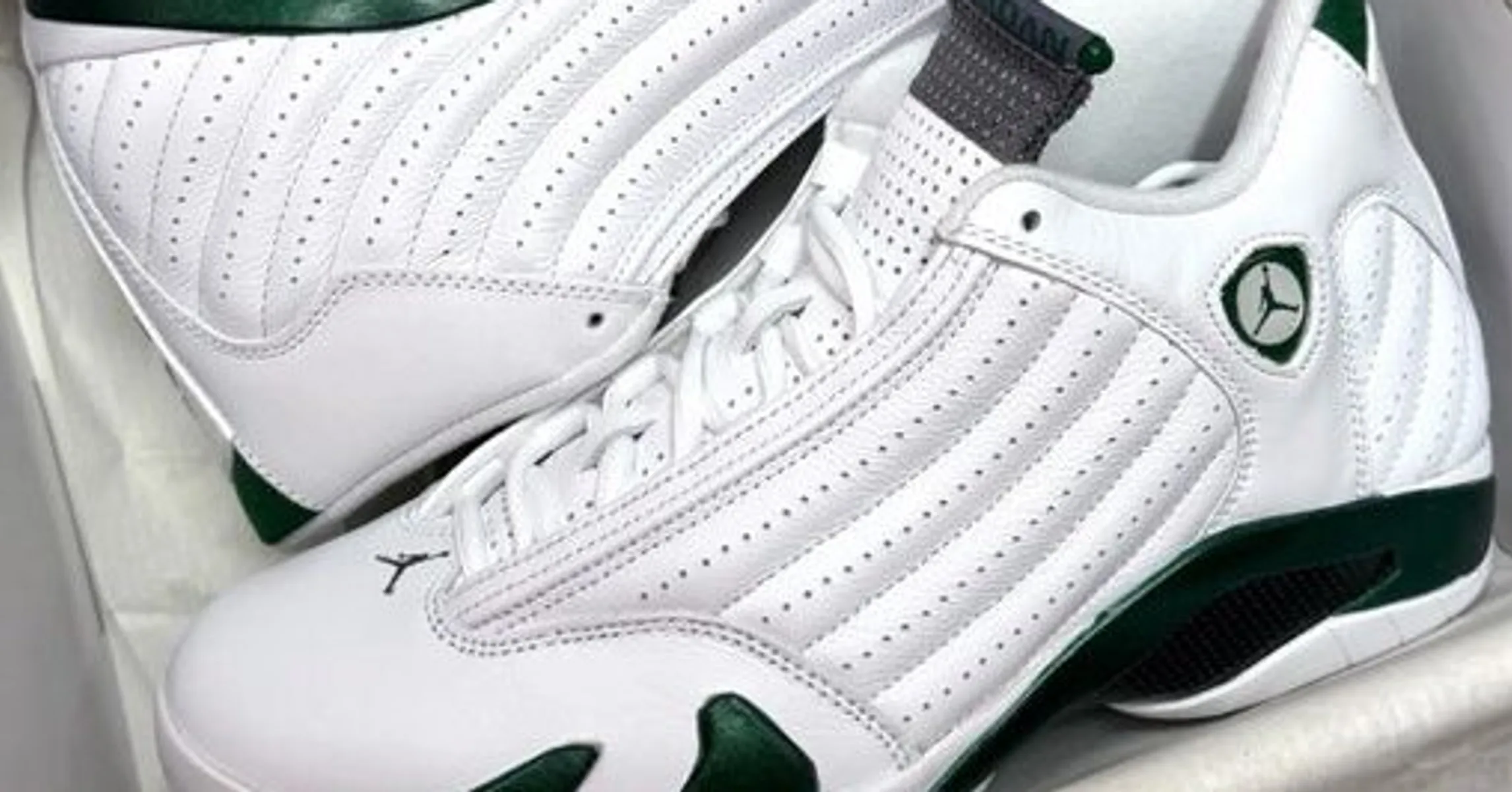 New In-Hand Look At The Air Jordan 14 “Forest Green” Revealed