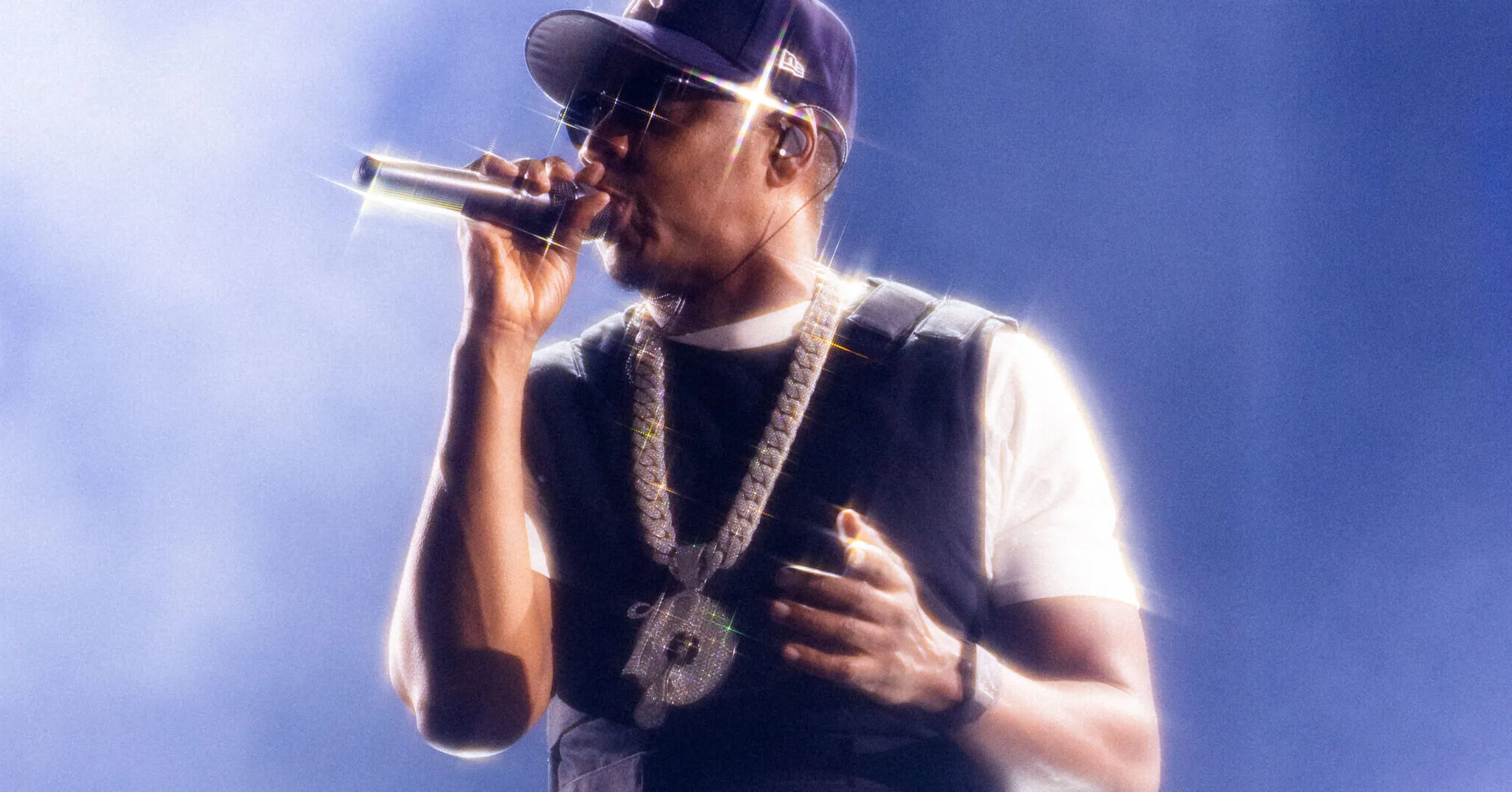 Jay-Z Shows Off Massive Iced-Out Roc-A-Fella Chain At SoFi Stadium
