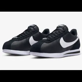 nike cortez black white